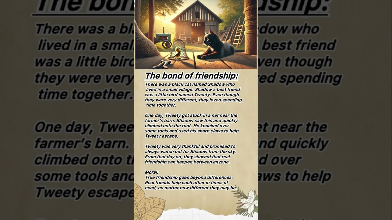Friendship Bond: An English Moral Story 📚