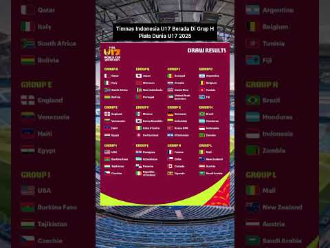 Timnas Indonesia U17 berada di grup H Piala Dunia U17 2025 Qatar #pialaduniau17