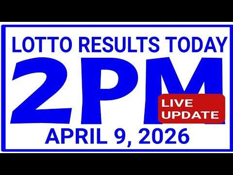 2PM Lotto Draw Results - April 9, 2026 🎟️