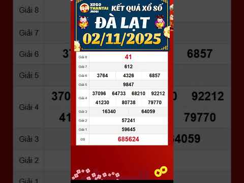 Xổ số Đà Lạt ngày 2 tháng 11 - XSDL 2/11 #xsdl #xsmn