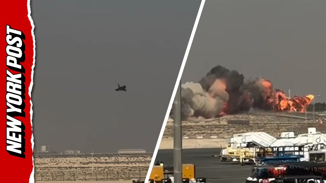 Indian Fighter Jet Crashes at Dubai Air Show ✈️
