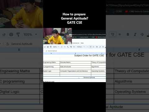 How to prepare General Aptitude for GATE CSE