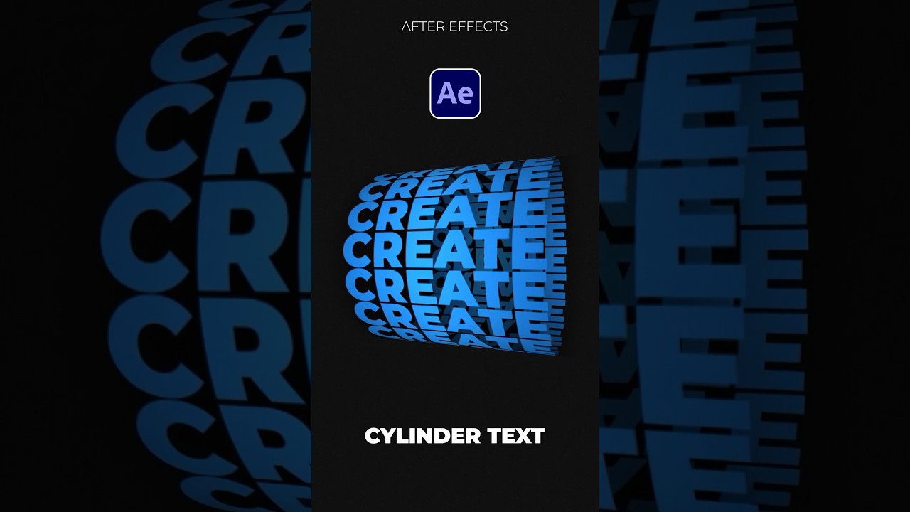 Sleek Rotating Cylinder Text in After Effects 🎥