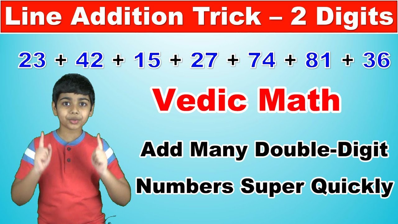 Fast & Easy Line Addition Trick to Sum Double-Digit Numbers | Vedic Math Tips ✨