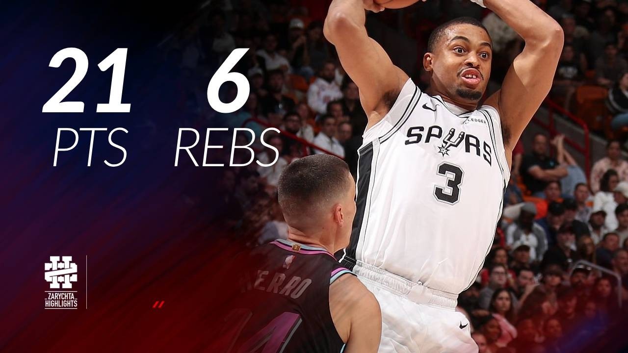 Keldon Johnson 21 pts 6 rebs vs Heat 25/26 season