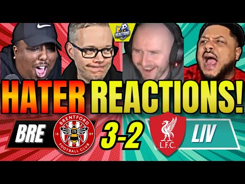 LIVERPOOL’S RIVALS & HATERS REACTIONS TO BRENTFORD 3-2 LIVERPOOL! PREMIER LEAGUE FAN REACTIONS