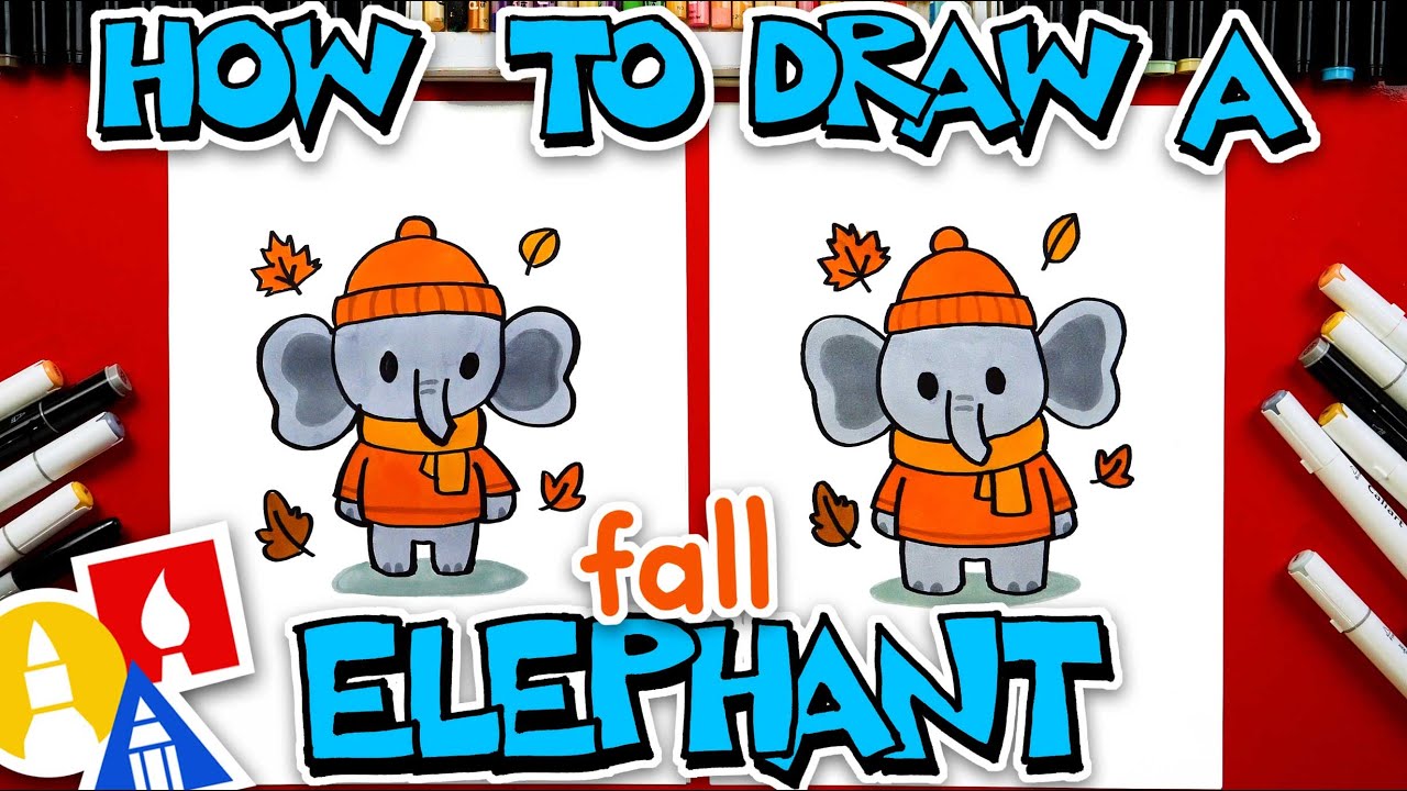 How to Draw a Fall-Themed Elephant