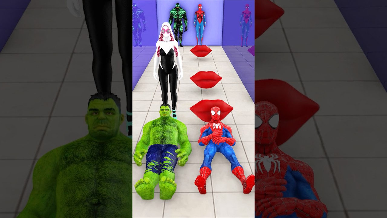 GTA V Spider-Man vs Hulk Funny Kiss Challenge! 🕷️