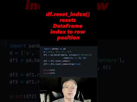 Reset Pandas DataFrame index 🐼 #pandas #shorts