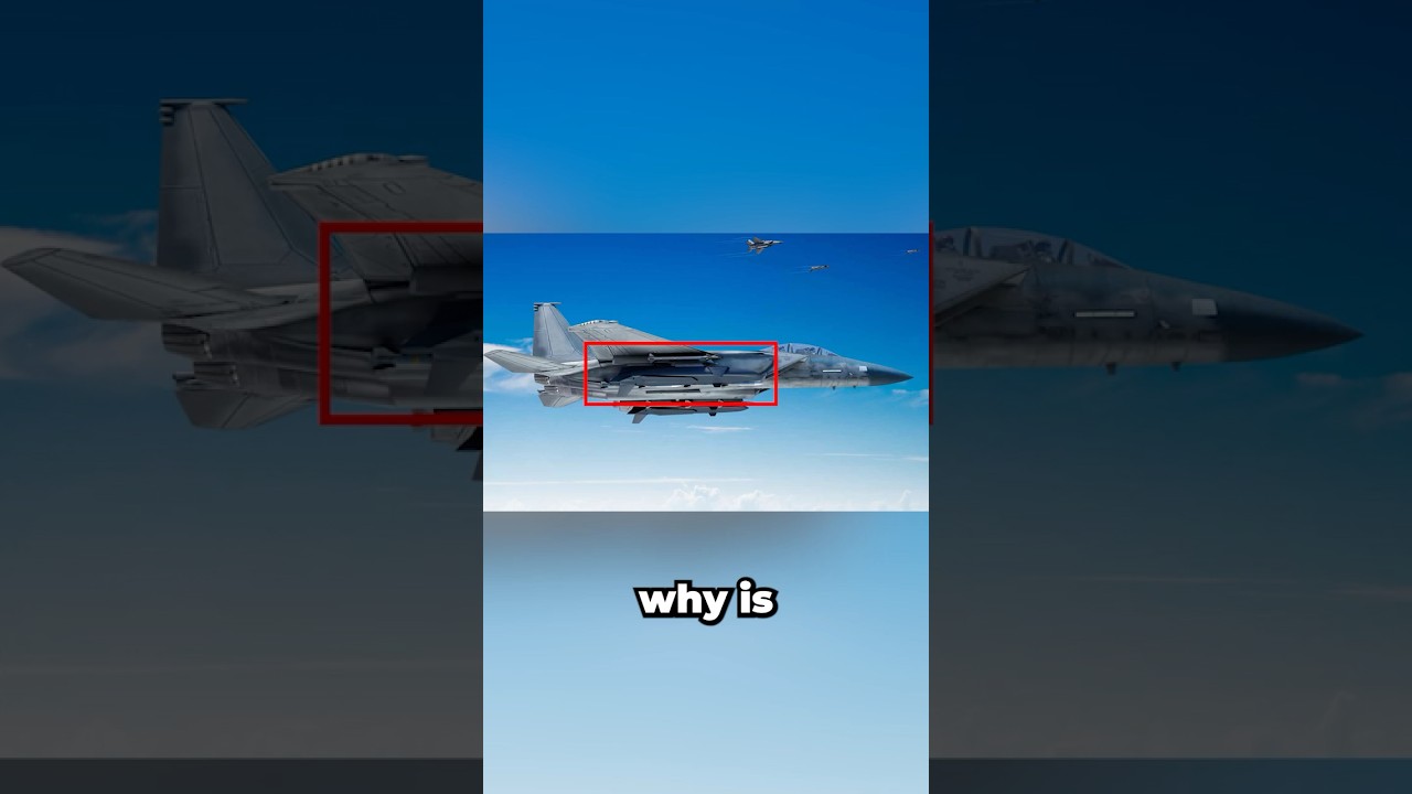 Why is this aircraft attached to this F-15's wing?