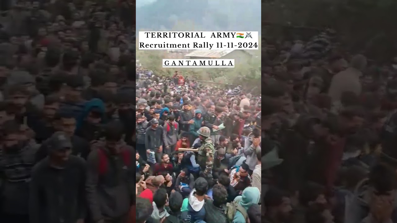 J&K TA Recruitment Rally in Gantamulla 🪖