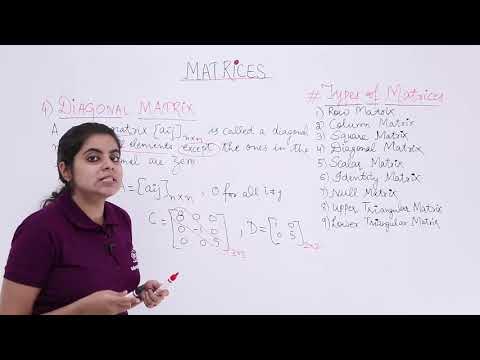 Class 12th – Diagonal Matrix | Matrices | Tutorials Point
