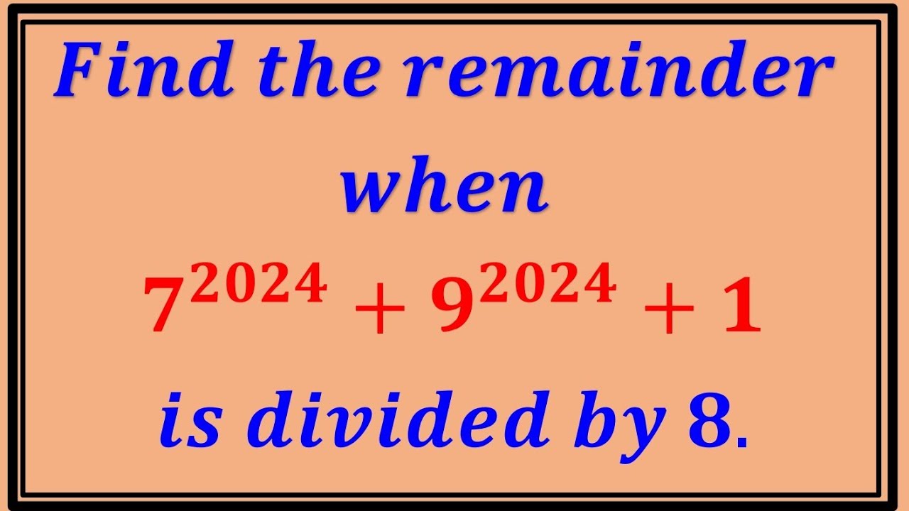 How to find the remainder using modular exponentiation