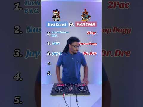 East Coast vs. West Coast🎶🔥 #dj #hiphop #90s #2000s #eastcoast #westcoast #shorts