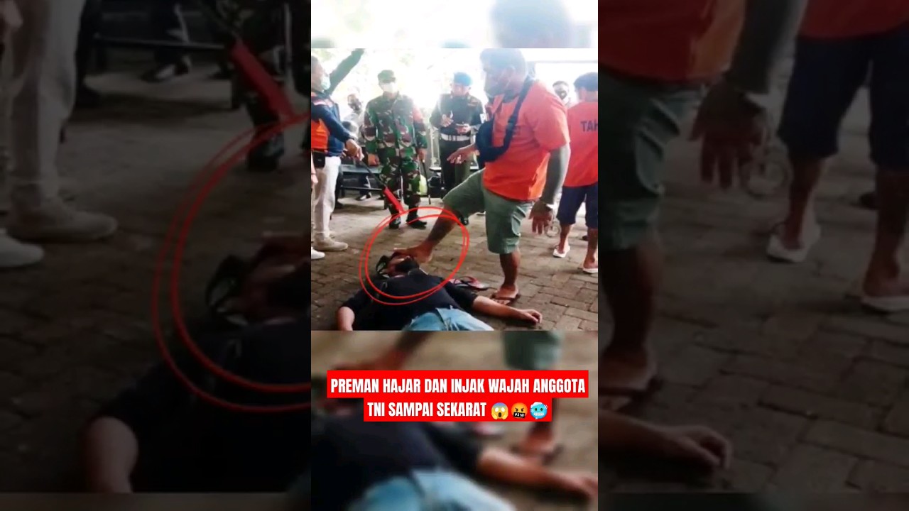 Aksi Preman Tampang Hajar dan Injak Wajah Prajurit TNI 💥