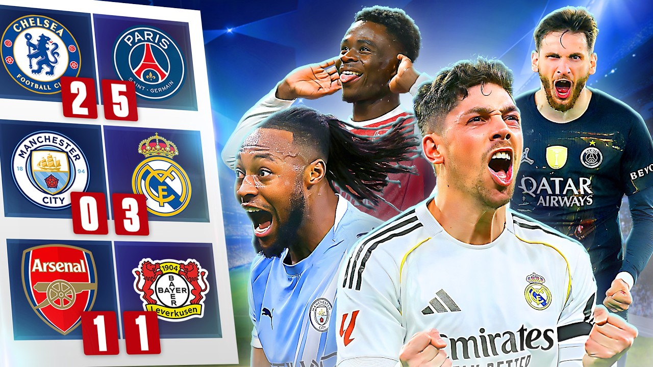 UCL Highlights: Arsenal, Man City, Chelsea & PSG ⚽
