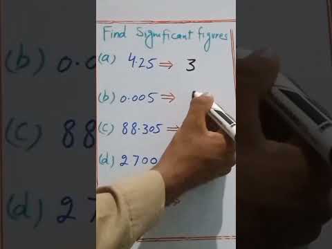 Significant figures || Find Significant Figures
