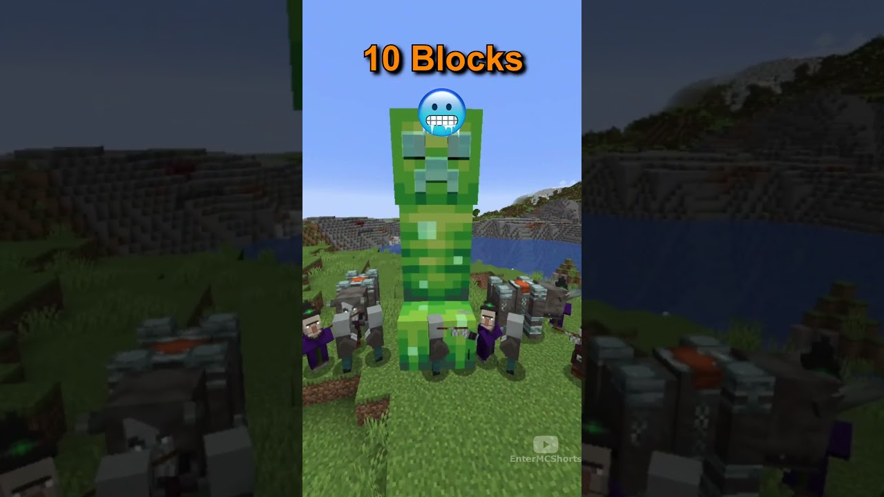 Minecraft: 1 Block vs 100 Creepers 😱