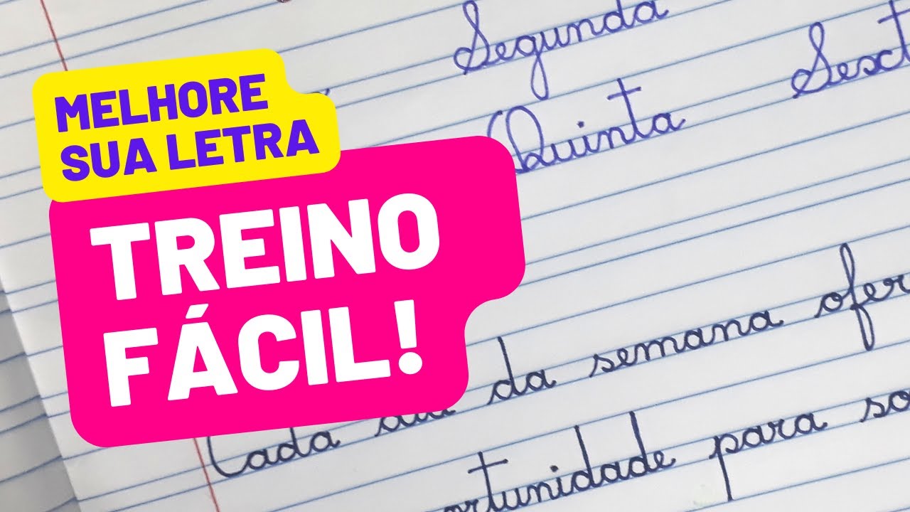 DIAS da SEMANA em LETRA CURSIVA ✍️| Treino para MELHORAR a LETRA #caligrafia