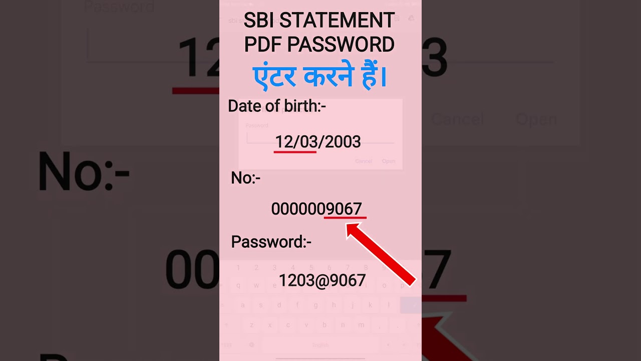 SBI Bank Statement PDF Password: How to Open and Access Your Statement