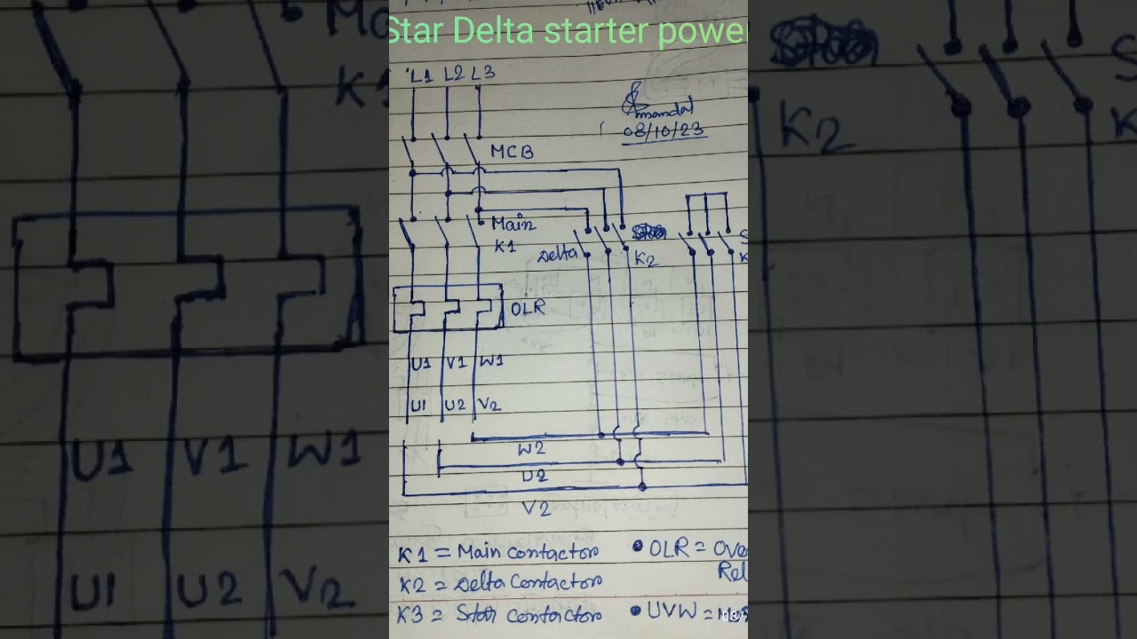 Star-Delta Starter Power Circuit Diagram ⚡