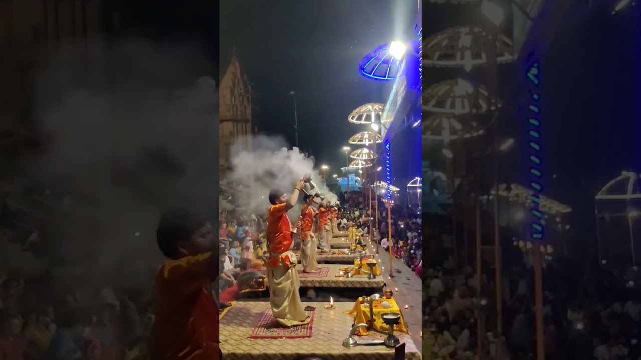 Varanasi Ganga Aarti at Dashashwamedh Ghat 🌅