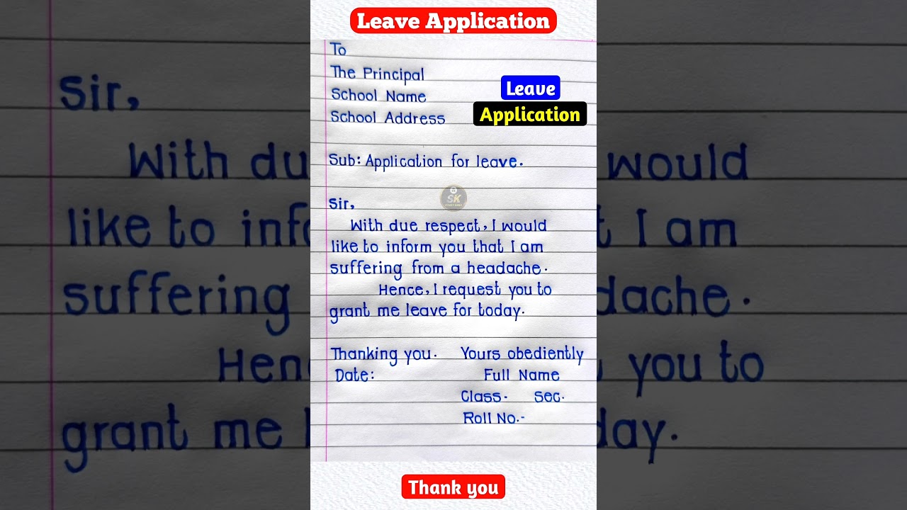Sample Sick Leave Application for Fever and Illness