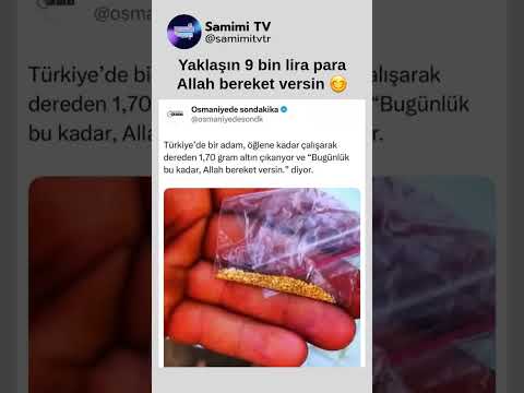 Derede Öğlene Kadar Çalışarak Yaklaşık 9.000 Lira Değerinde Altın Bulan Adam #altın #dere #keşfet