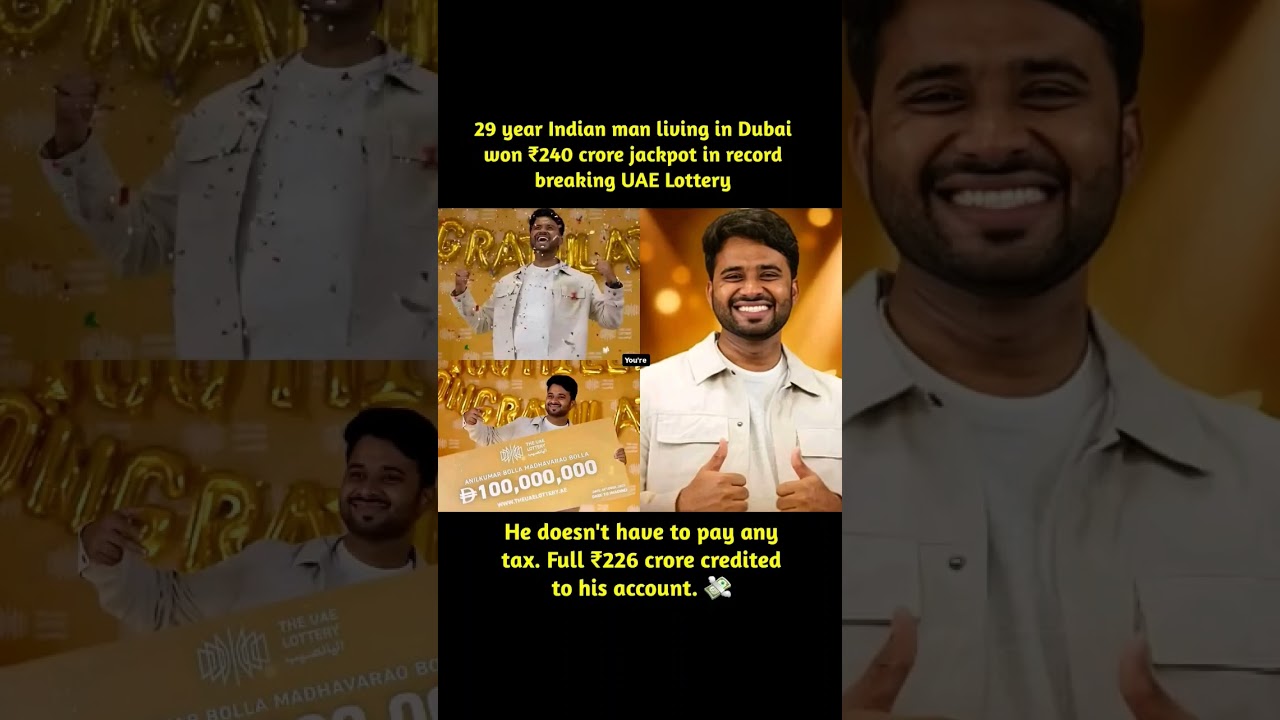 Indian Expat Wins Dh 100M Jackpot in UAE Lottery 🎉