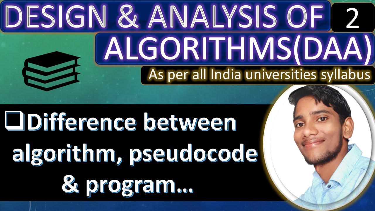 DAA2 🔍 DAA2: Key Differences Between Algorithm, Pseudocode & Program | Design & Analysis of Algorithms