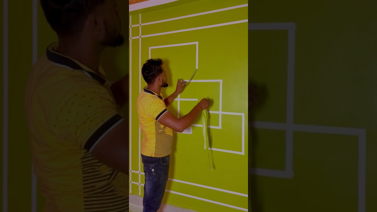 Creative Masking Tape Wall Texture π¨