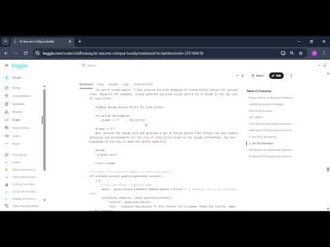 5 Day Gen AI Intensive Capstone Project- AI Resume Critique Buddy