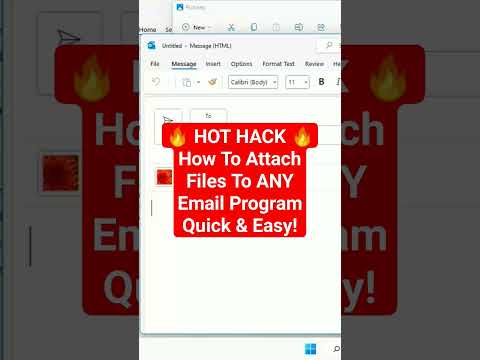🔥HOT HACK🔥 How To Attach Files To Any Email Program - Quick & Easy! #email #attachment #outlook