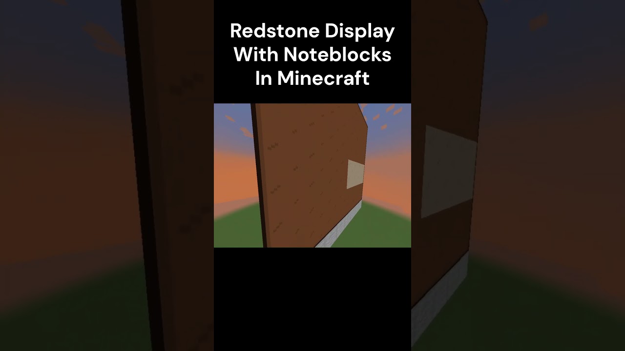 Minecraft Redstone Display Using Noteblocks 🎶