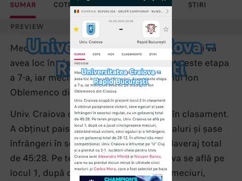 Universitatea Craiova - Rapid București #fotbal #shorts