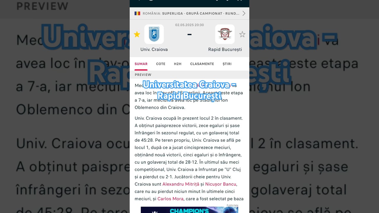 Universitatea Craiova vs Rapid București ⚽ | Exciting Football Highlights