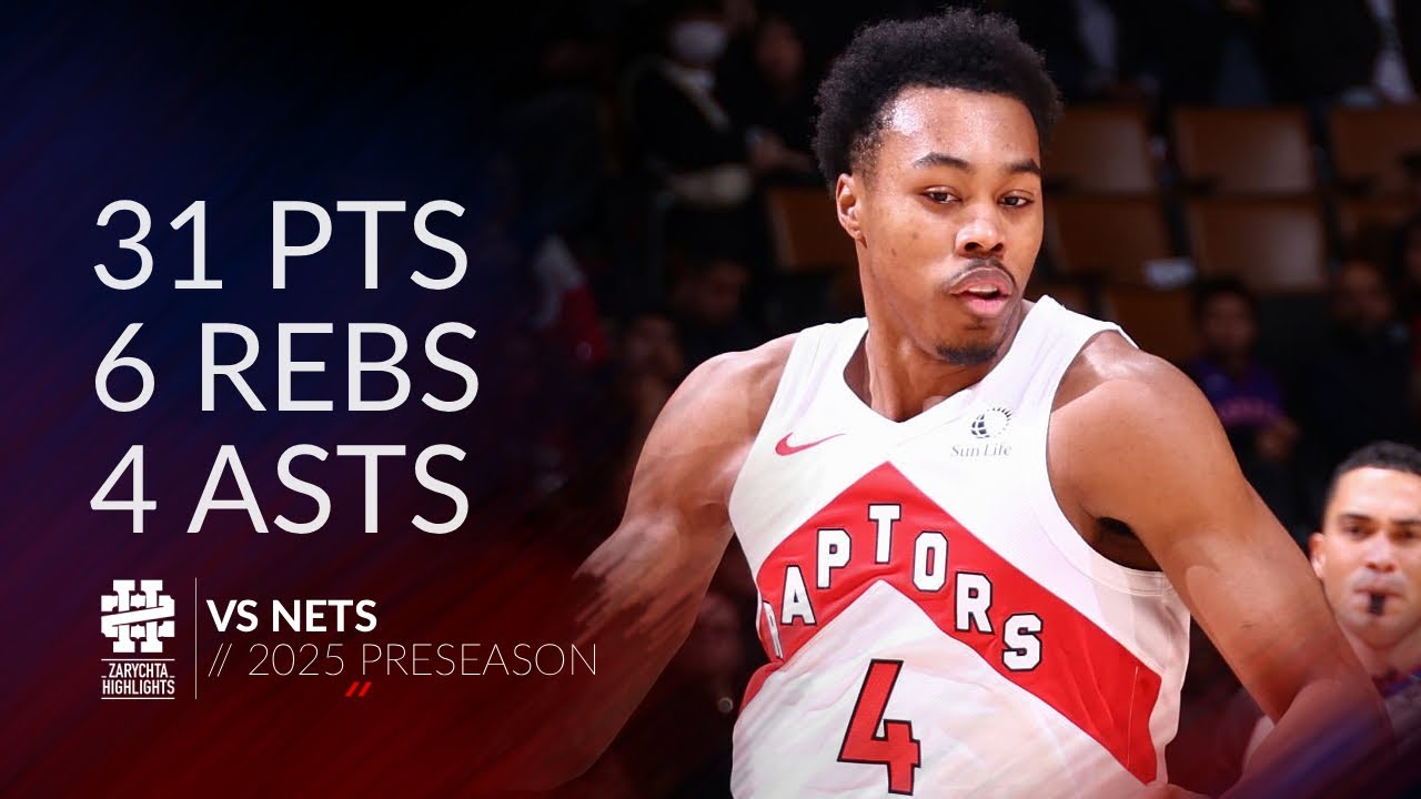 Scottie Barnes Dominates with 31 Points vs Nets in 2025 Preseason 🏀