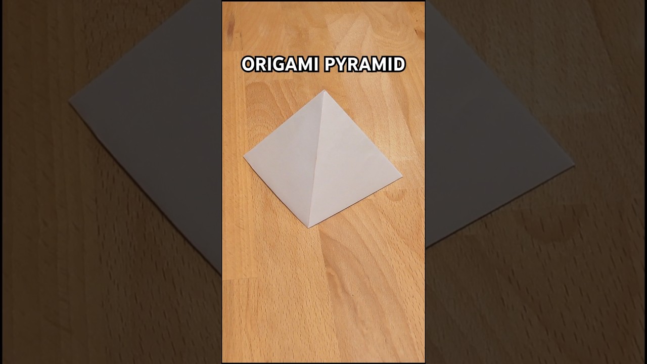 HOW TO MAKE A ORIGAMI PYRAMID INSTRUCTION | ORIGAMI PAPER PYRAMID INCL ART