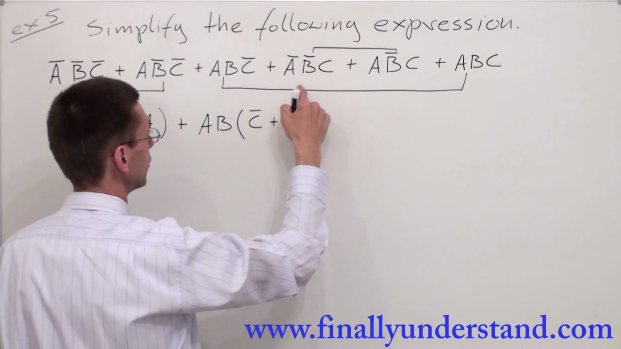 Simplifying Sum of Products (SOP) with Boolean Algebra