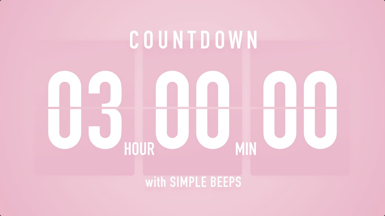 3-Hour Flip Countdown Timer ⏰ with Beeps