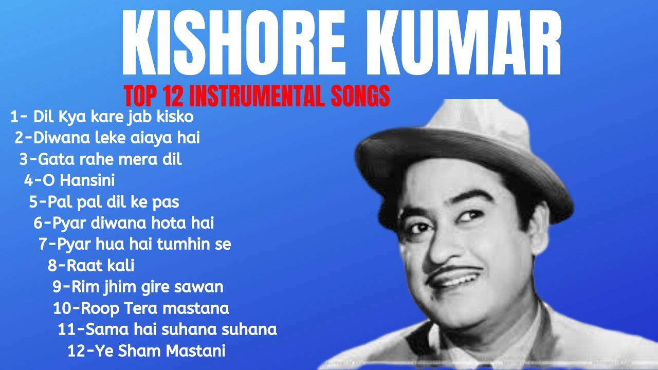 Kishore Kumar's Top 12 Relaxing Instrumentals 🎶