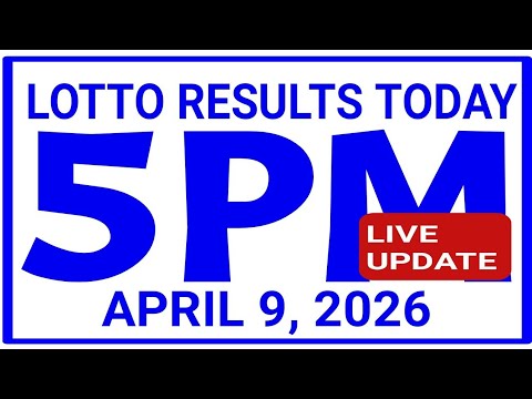 5PM Lotto Draw Results - April 9, 2026 🎟️