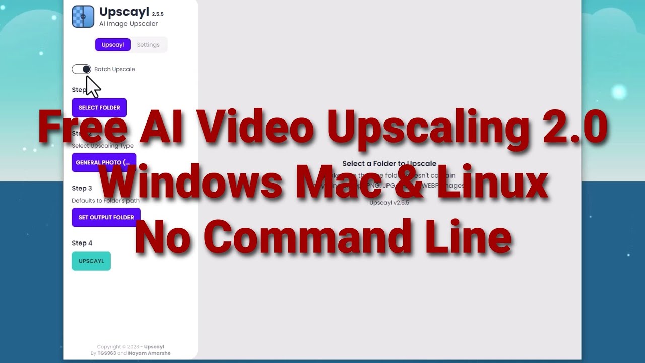 Free AI Video Upscaling 2.0 for Windows, Mac & Linux