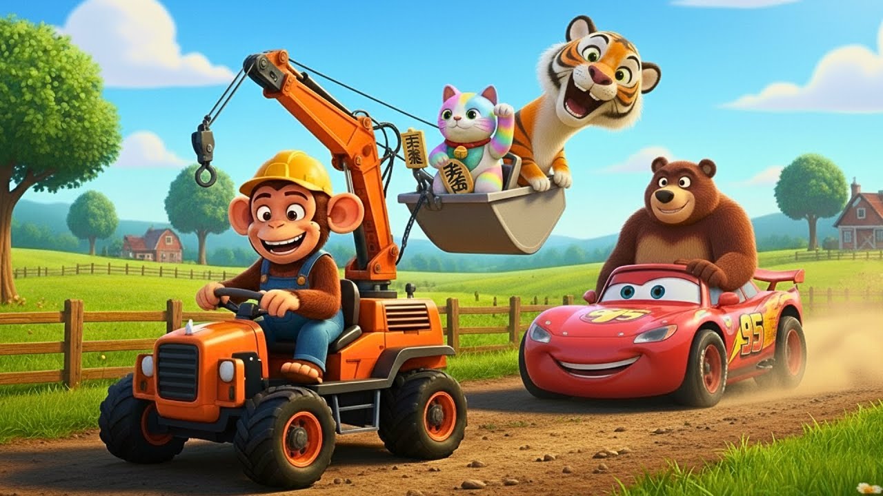 Monkey & Kitten's Funny Farm Adventure 🐒🐱