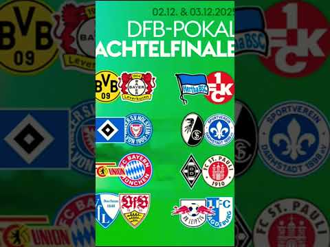 DFB POKAL Achtelfinale Auslosung #bundesliga #2bundesliga #dfbpokal #fussball