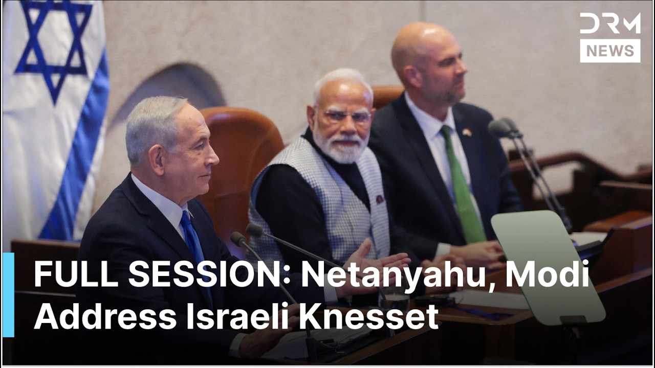 FULL SESSION: Netanyahu Welcomes Modi, Deliver Powerful Speeches at Israeli Parliament | AC1G