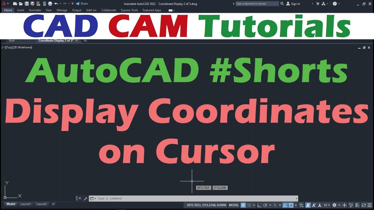 Easily Display Cursor Coordinates in AutoCAD π | Quick Tutorial