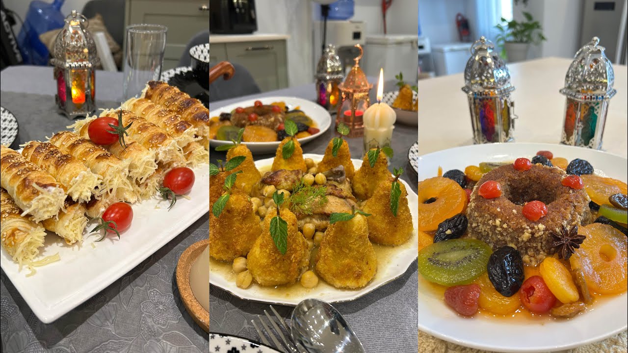 أول طاولة رمضانية مع وصفات راقية ولذيذة 🍽️