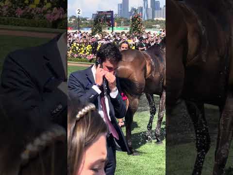 When you realise you've just won the MELBOURNE CUP! Sam Freedman reacts to his victory #MelbourneCup