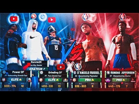 RONNIE2K + POWER & GRINDING DF VS D'ANGELO RUSSELL & RHJ (2 NBA PLAYERS) GAME OF THE YEAR! NBA 2K19